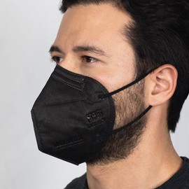 M93i Face Mask. Made in USA. 3 Layer Cup 3D Disposable Mask. Easy to Talk and Breathe. (50 PK, Black)