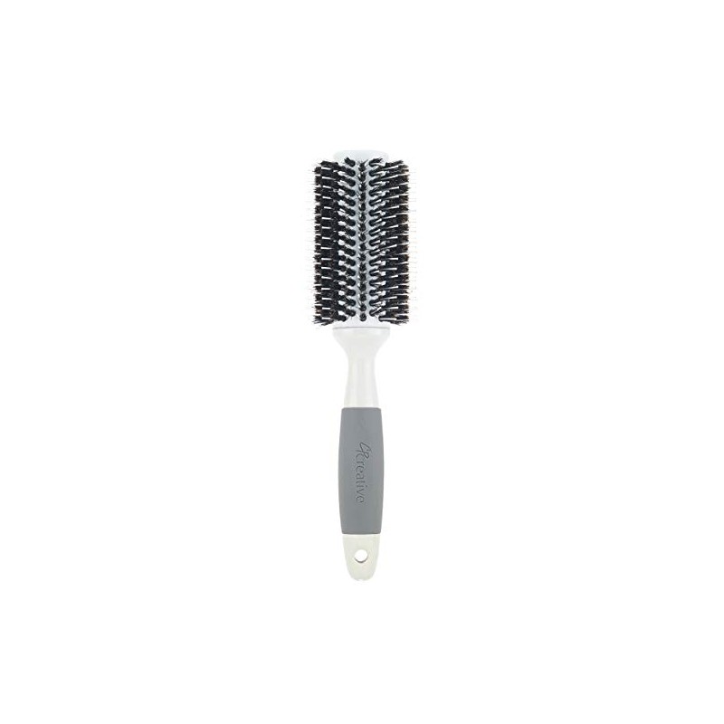 Creative Hair Brushes Solid Barrel Ceramic Mixed Bristles, X-Large, 7