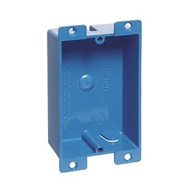 Carlon B108R-UPC Shallow Outlet Box PVC 1 Gang Bulk, 3-5/8" H x 2-3/8" W x 1-1/4" D
