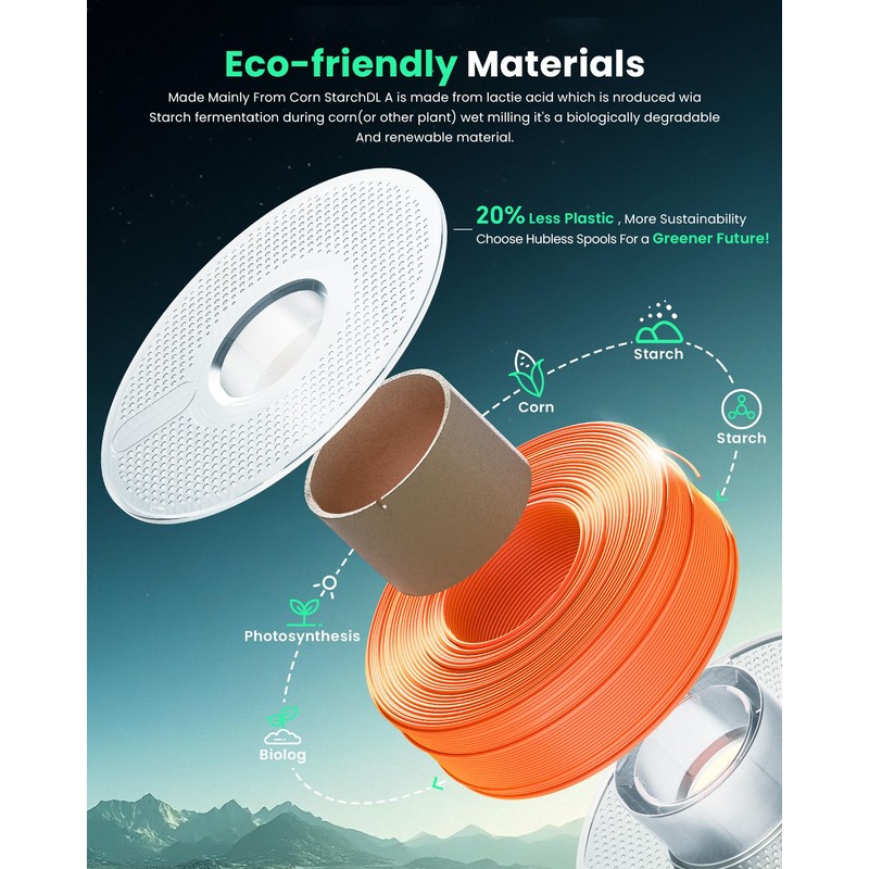 MarsWork MarsWork PLA Filament 1.75mm PLA 3D Printer Filament(Refill),1kg Refill