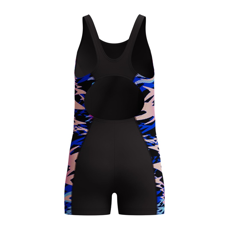 Speedo Hyperboom Splice Muscleback Costume da Bagno per Bambina, Nero,