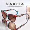 CARFIA Cateye Polarised Sunglasses for Womens UV400 Protection Retro Fashion