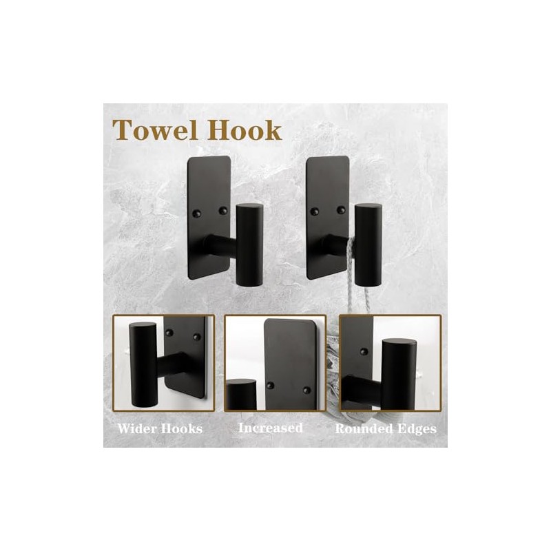 Juego de 5 piezas de accesorios de baño autoadhesivos, juego