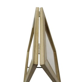 FixtureDisplays 8.3x11.7" Vintage Picture Frame Coutertop Sign Frame Aged Wood Menu Easel Menu