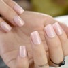 CoolNail Baby Pink Short False Nails Tips Light Pink with