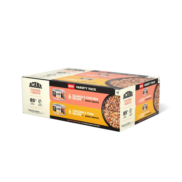 ACANA Chunks in Broth Variety 12 Pack: Salmon & Chicken
