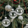 DOITOOL 2Pcs Clear Christmas Ornaments Balls,3.15'' and 2.36" Plastic Acrylic