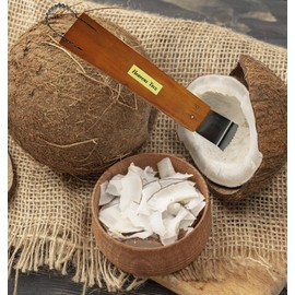 Coconut Grater Scraper Shredder Machine Papaya Fruit Black Grass Jelly Scraper Thai Tools kitchen Coconut 2 in 1 Wood Grater Kitchen Utensils