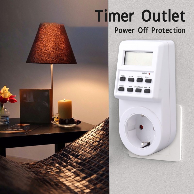 Indoor Mini Outlet Timer Digital Countdown Timer Outlet Indoor Timed