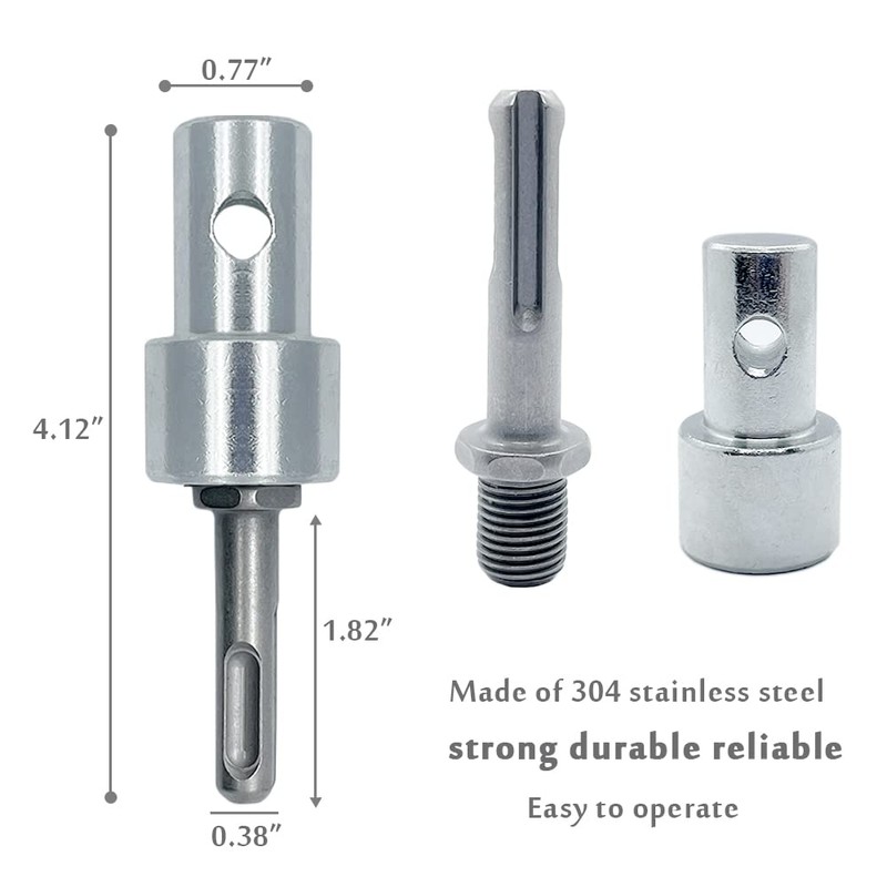 Ice Fishing Auger Drill Adapter - SDS Plus to 1/2"