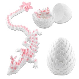 1 x Dragon Egg with Dragon - 3D Dragon in Egg Sakura Design Decoration for Home, Office, Living Room, Bedroom