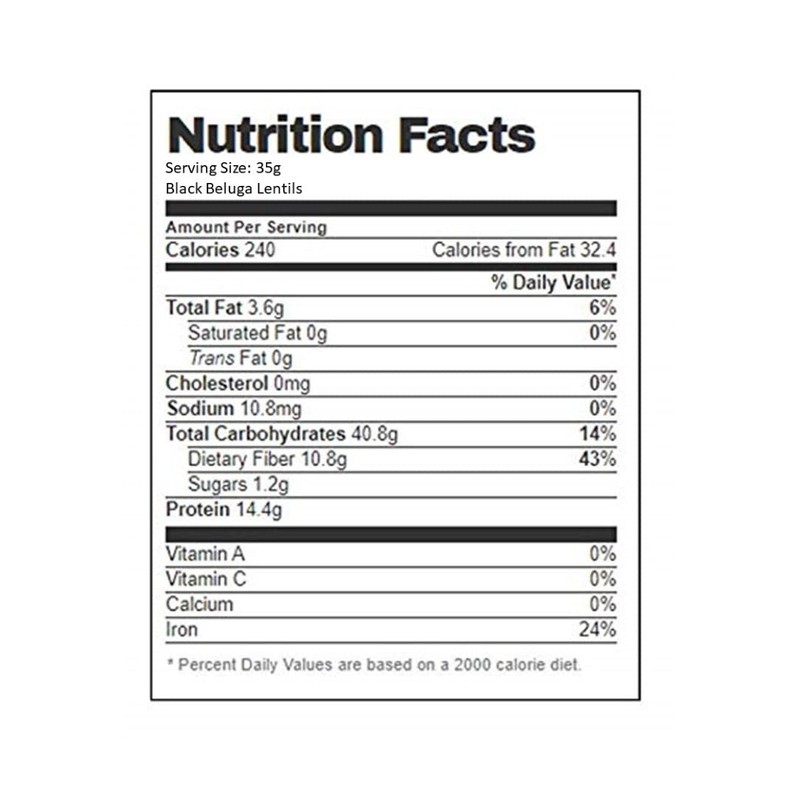 Aiva Black Beluga Lentils (10 LB Bulk) – Premium Whole