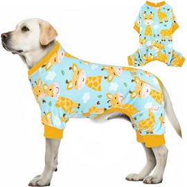KYEESE Dog Pajamas Soft Pet Clothes Giraffe Dog Pjs Pet Onesie Stretchy Comfy Pet Costume Cat Coat, XX-Large