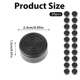 Yharnamite 20 Pcs Guitar Effects Pedal Footswitch Toppers, Guitar Effects Pedal Cap, Effect Pedal Buttons, Pedal Knob Caps Protection Cap for Guitar (Black)