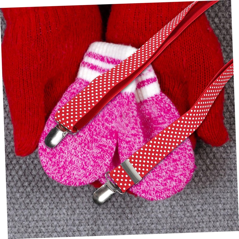 Gatuida 2PCS Adjustable Elastic Mitten Clips for Glove Holders Weather