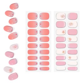 MISS MODA Gel Nail Seal, Nail Seal, Curing Type, Lasts for 2 Weeks Easy, Easy Off, Nail Seal, Salonk-Grade 3D Look, Starter Kit, Just Stick, 36 Tips + UV Light