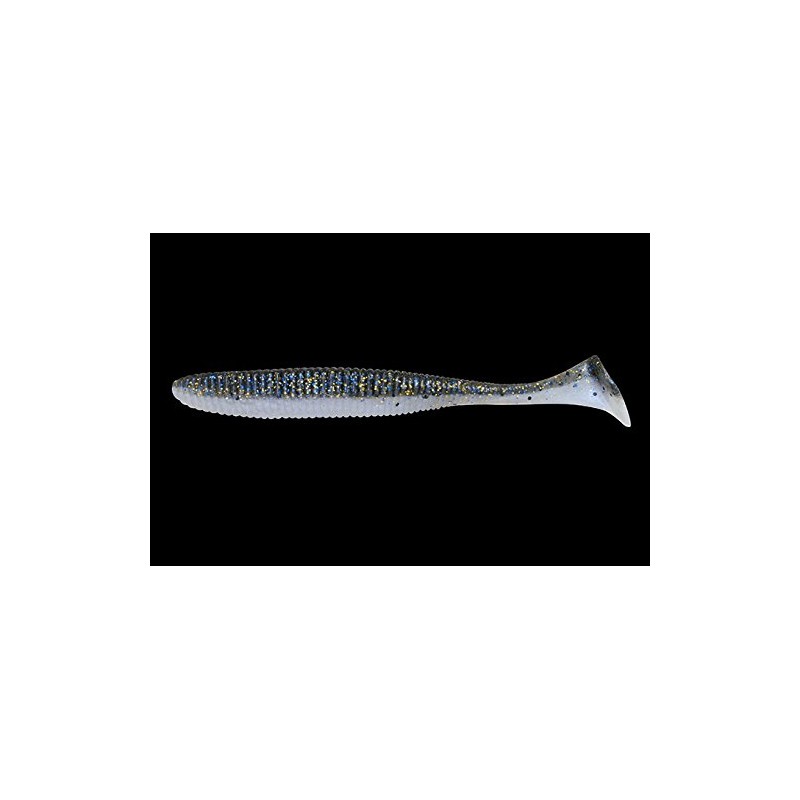 Jackall Worm Rhythm Wave, 3.8 Inch, Blue Gil/Pearl White