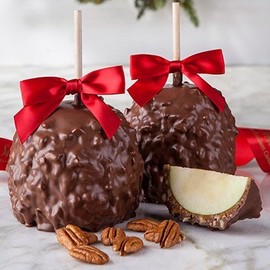 2 Chocolate Pecan Caramel Apples | River Street Sweets