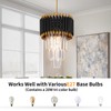 Kaniker Crystal Chandelier Gold Pendant Light Fixtures Modern Round Crystal
