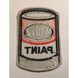 RARE NOS NEW Vintage Mautz Paint Can Embroidered 2 X 3 Inch Patch For Hat
