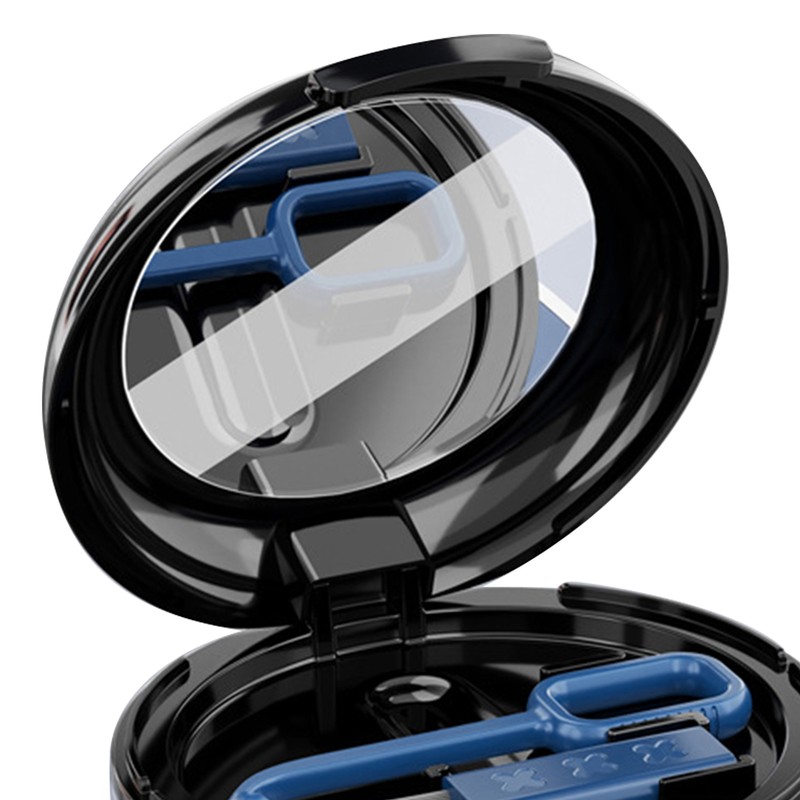 Mouth Guard Case Storage Box Good Sealing with Brush Mirror