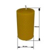 Beeswax Candles Rolled 100 x 60 mm in Honeycomb Shape