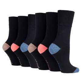 6 Pairs of Sock Shop Everyday Gentle Grip Socks Ladies 4-8 See Multi Variations and Designs (6 x RP08.)