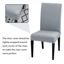Aisprts Dining Room Chair Covers Slipcovers Set of 4 or 6, Stretch Removable Washable Dining Chair Protector Decoration Cover Seat Slipcover for Hotel,Ceremony,Banquet,Kitchen,Restaurant,Home