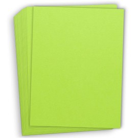 Hamilco Colored Cardstock Scrapbook Paper 8.5" x 11" Color Card Stock Paper Pear Green 50 Pack