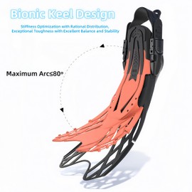 CroyVine Full Face Mask Fins Snorkeling Gear for Adults,Adjustable Swim Fins Snorkel Set，Dry Top Scuba Gear for Swimming Snorkeling Diving (Orange, L/XL)
