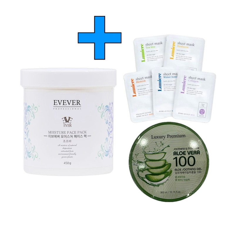 Eveever Jojoba Moisture Face Pack 450g large capacity + soothing