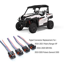 Pulse Power Plug Pigtail Connector Compatible with Polaris 2018 2019 2020 2021 2022 2023 2024 Ranger XP 1000/ RZR/Pro RS1 General Pulse Bus Bar Harness Pigtail Connector (6Pcs Black Red Blue)