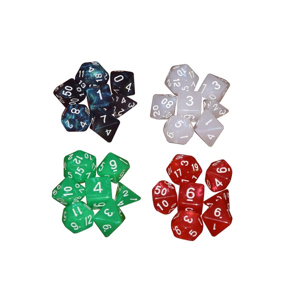 Aurora Borealis x28 DnD Dice Set – Dungeons and Dragons