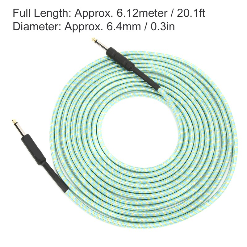 Musical Instrument Cable Braided Shielding Audio Extension Cord with NickelPlated