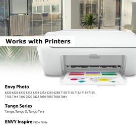 64XL Black Ink Cartridges Replacement for HP Ink 64 64XL Printer Ink 64 XL Black Work with 7855 7858 7800 7155 7100 6255 6252 7158 7164 7955e 7900e Tango Printers (2 Pack)