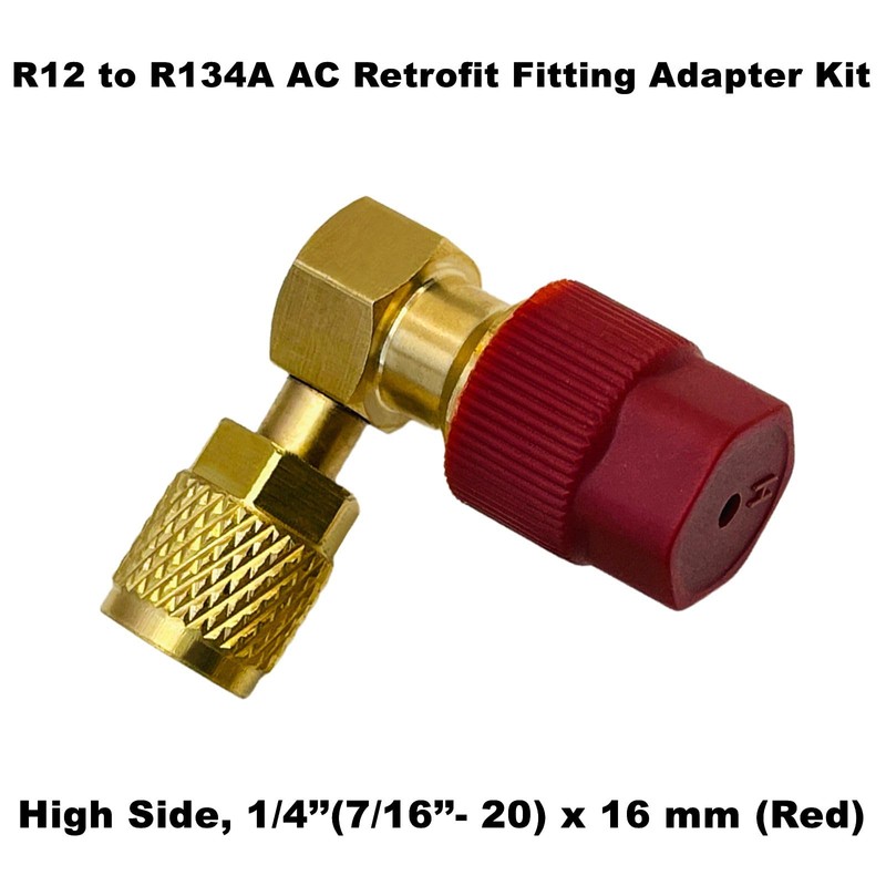 VOTNMIC R12 to R134A AC Retrofit Fitting Adapter Kit, Brass