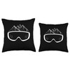Ski goggles or snowboard goggles and mountains in background Throw