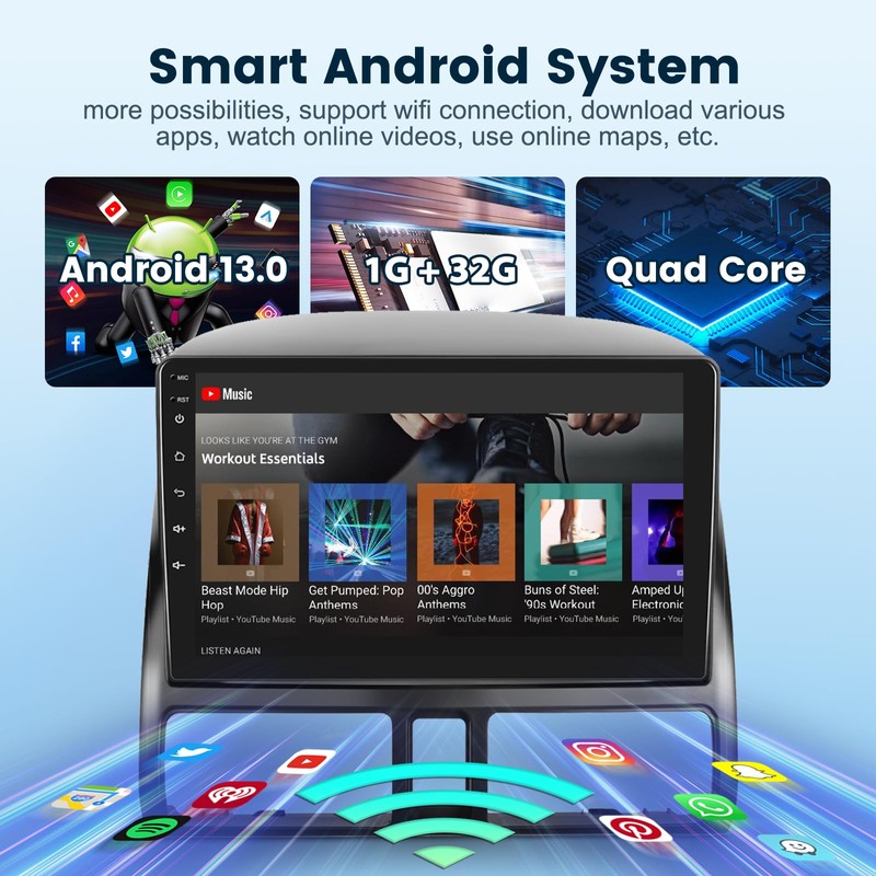 Car Radio Stereo for Honda CRV 2002-2006,Android 13 Wireless CarPlay/Android