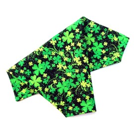 Lucky Irish Sparkly Dog Bandana with Glitters, Over the Collar Thread Through Slip Thru St Patrick's Day Festive Dogwear Petwear Neckwear