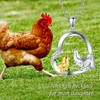 CUPENDA Chicken Necklaces Sterling Silver Chicken Mum Child Heart Pendant