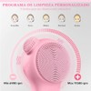 Cepillo Limpiador Facial de Silicona, Función de Luz Roja y