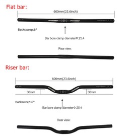 UPANBIKE Mountain Bike Road Bike Handlebar Aluminum Alloy Flat Bar 25.4mm*600mm