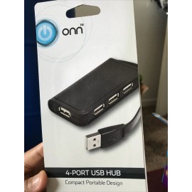 Port Onn High-Speed Transmission 4-Port 2.0 Technology Usb Hub Black