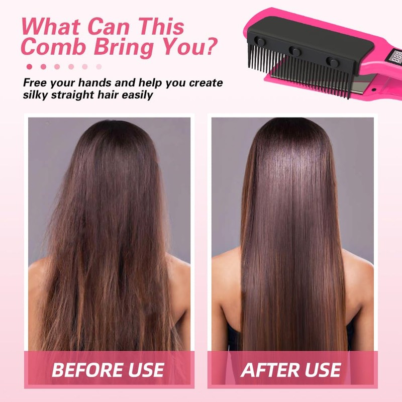 LaughYee Flat Iron Comb Attachment, 3.94 x 2.05 inches, Plastic,