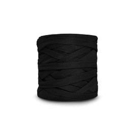 CIRCULO Premium T-Shirt Yarn. Bulky Yarn - Soft, Lightweight, Seamless, Knot-Free. Easy-to-Use., Fettuccini Zpagetti, T Shirt Yarn for Crocheting & Knitting- 153.1 yds, (8990 - Black)