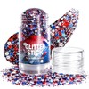 4th of July Face Glitter Stick, 2026 New Patriotic Red