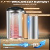 3 Gallon Insulated Beverage Dispenser - [Temperature Display] Cooler Drink