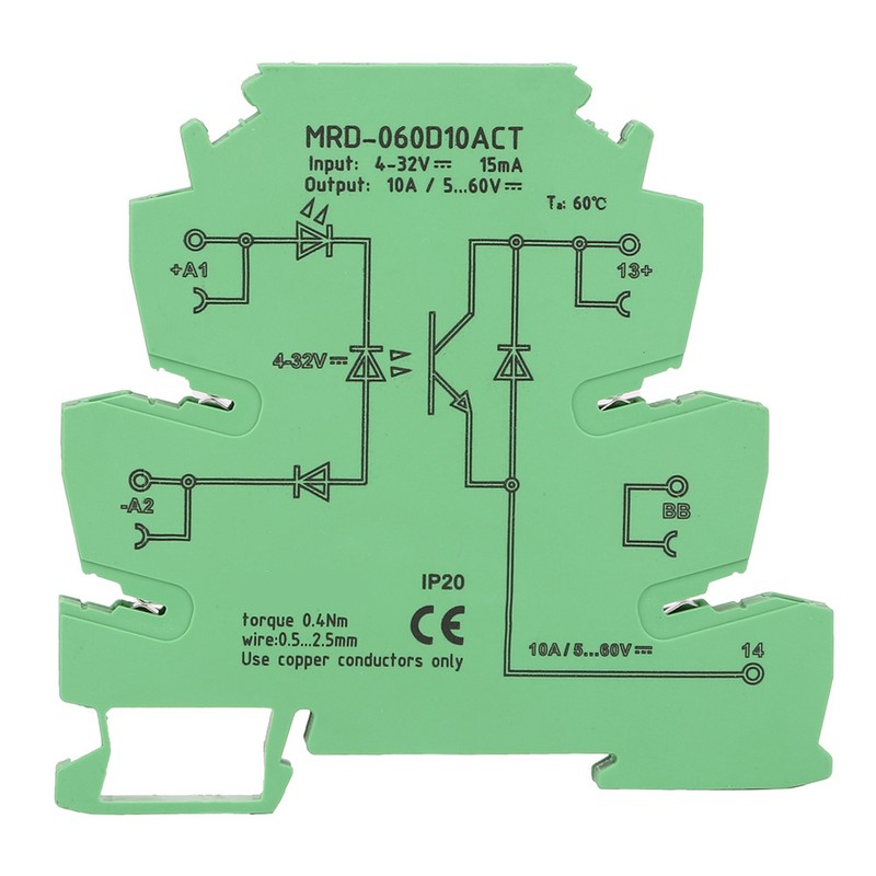 MRD-060D10ACT Ultra Thin 6.2mm DC Solid State Relay Module Input