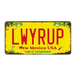 Panguru LWYRUP Stamped License Plate, Vintage Style, Breaking Bad Replica Number Tag, 12x6 Inch