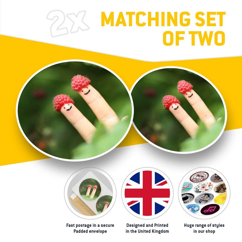 Vinyl Stickers (Set of 2) 10cm - ny Finger People